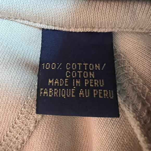 Bobby Jones Players Men’s 1/4 Zip Beige Sweatshirt Size L 100% Peruvian Cotton - Picture 6 of 11